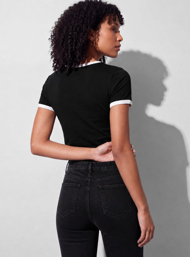 KAPPA Typographic Print Crop T-shirt