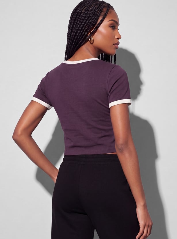 KAPPA Typographic Print Crop T-shirt