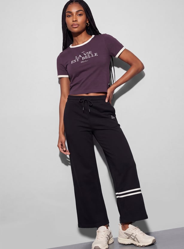 KAPPA Typographic Print Crop T-shirt