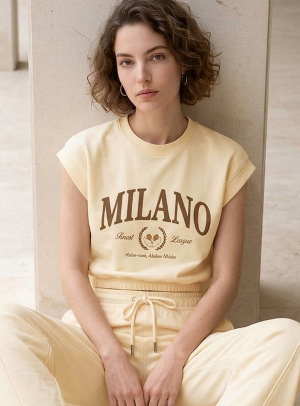 KAPPA Typographic Print Crop T-shirt