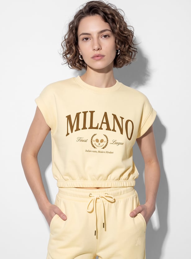 KAPPA Typographic Print Crop T-shirt