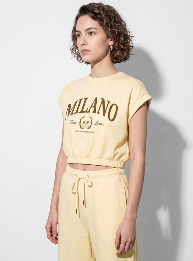 KAPPA Typographic Print Crop T-shirt