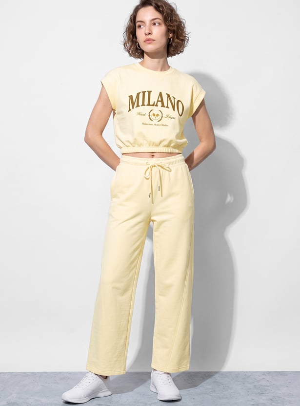 KAPPA Typographic Print Crop T-shirt