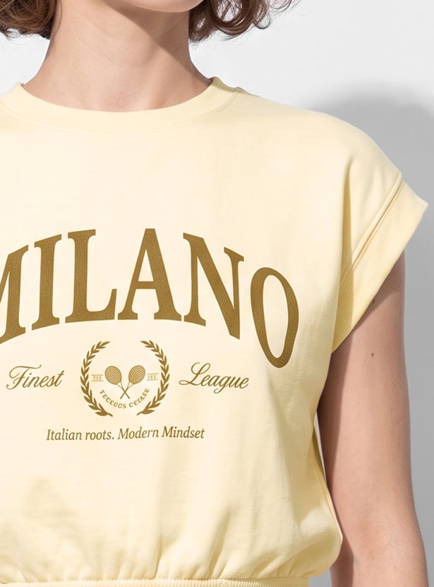 KAPPA Typographic Print Crop T-shirt