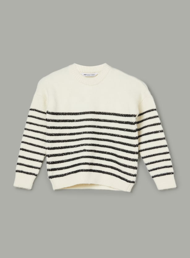 FAME FOREVER Girls Striped Sweater