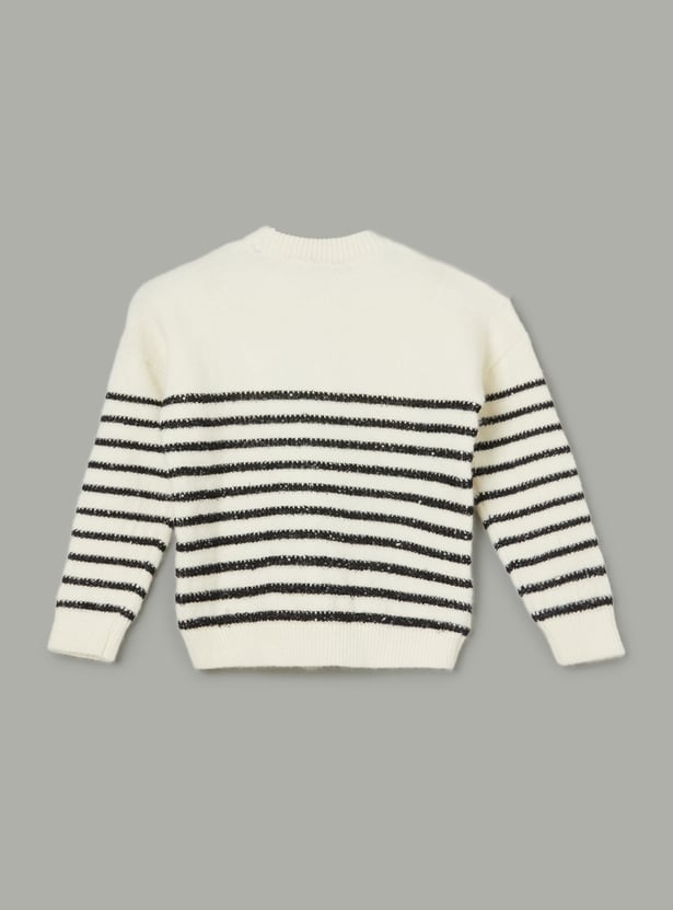 FAME FOREVER Girls Striped Sweater