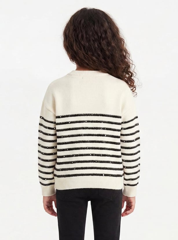 FAME FOREVER Girls Striped Sweater