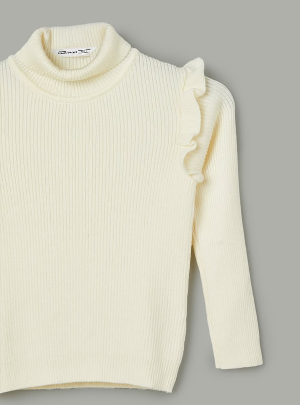 FAME FOREVER Girls Solid Sweater