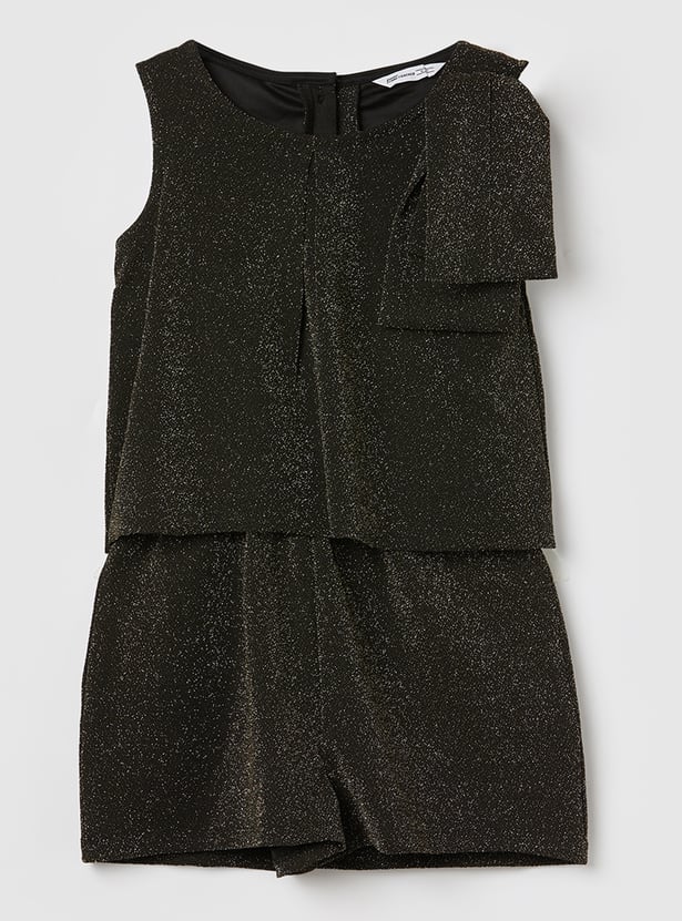 FAME FOREVER Girls Embellished Layered Playsuit