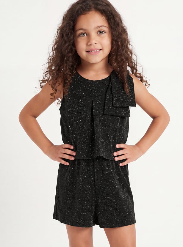 FAME FOREVER Girls Embellished Layered Playsuit