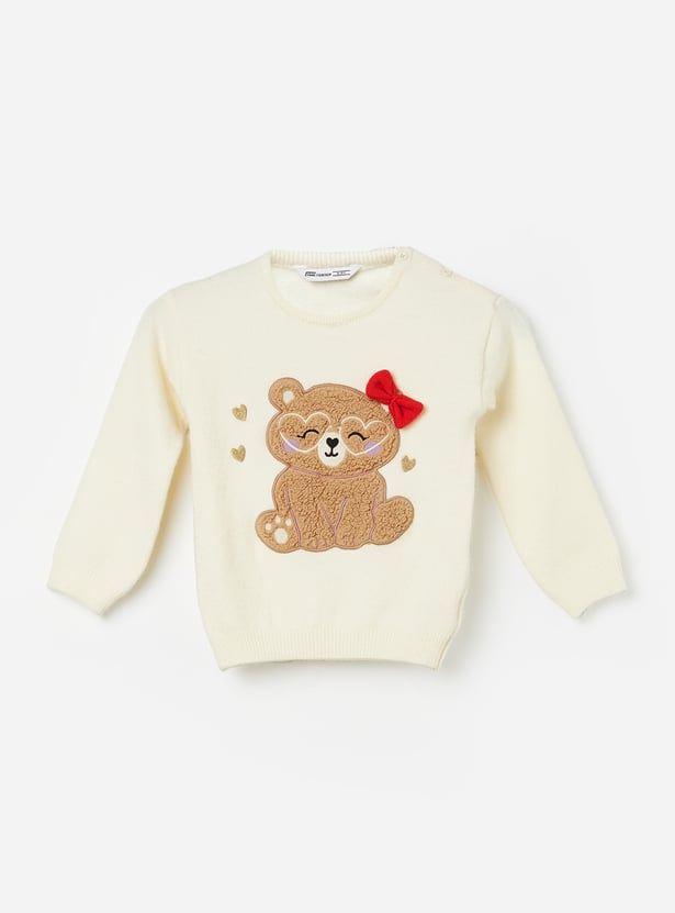 FAME FOREVER Girls Embroidered Sweater