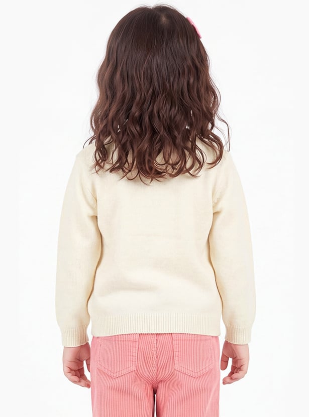 FAME FOREVER Girls Embroidered Sweater
