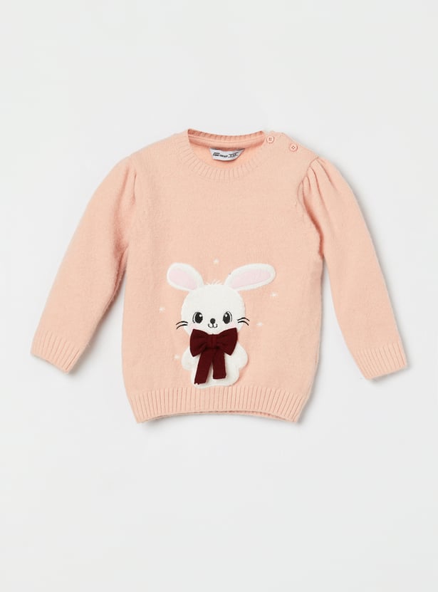 FAME FOREVER Girls Applique Sweater