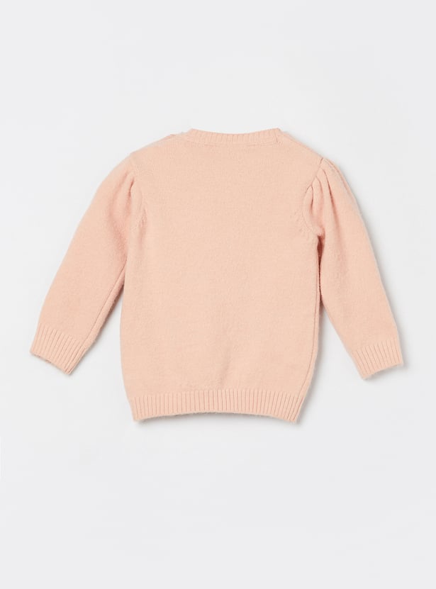 FAME FOREVER Girls Applique Sweater