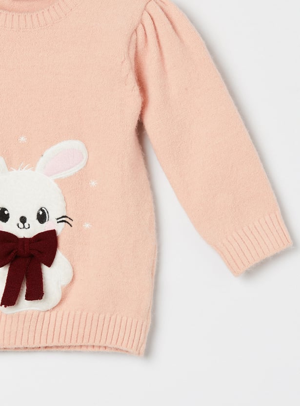 FAME FOREVER Girls Applique Sweater