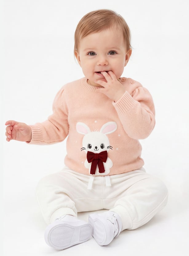 FAME FOREVER Girls Applique Sweater