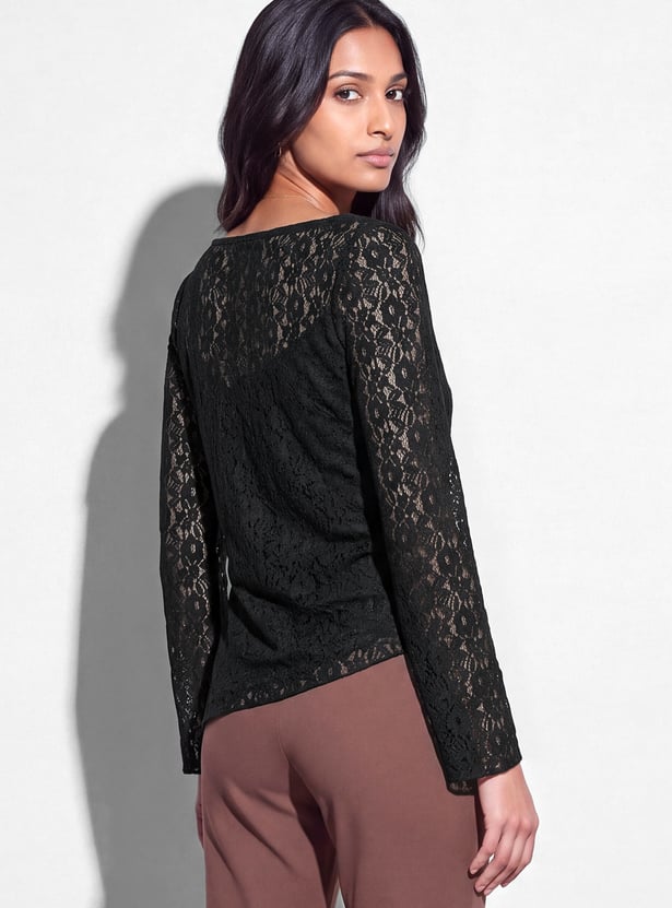 CODE Lace Asymmetric Top