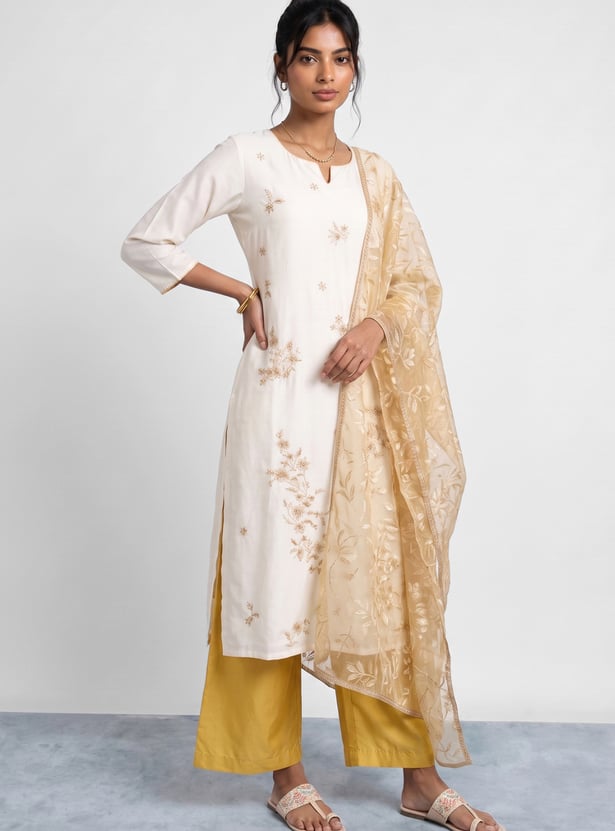 MELANGE Embroidered Kurta Set
