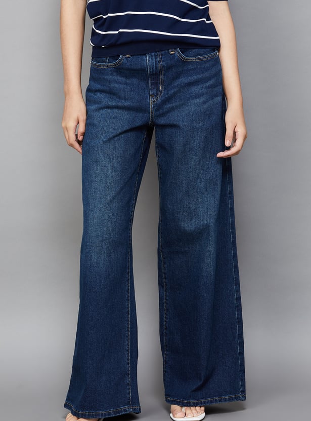 LEVI'S Dark Wash High-Rise Wide Leg Jeans