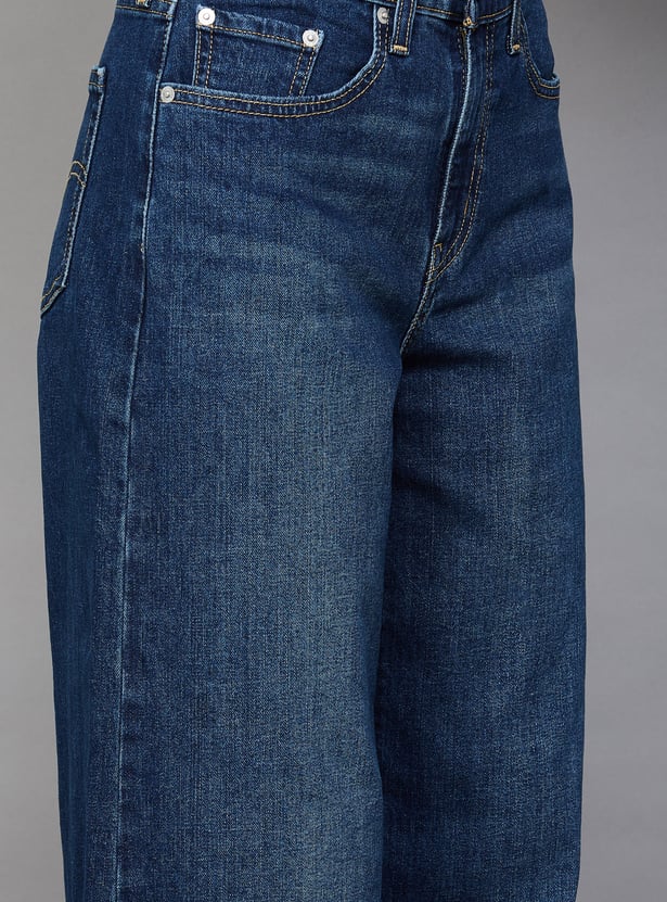 LEVI'S Dark Wash High-Rise Wide Leg Jeans