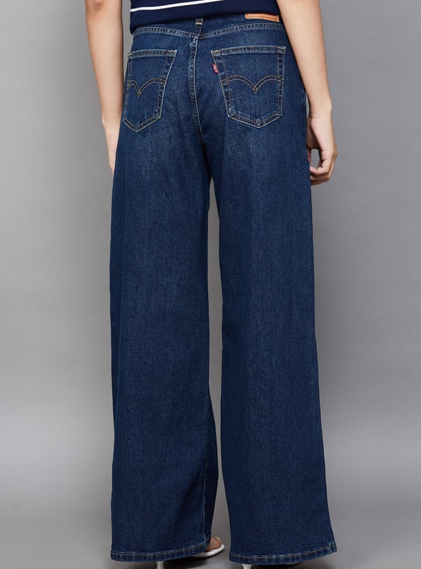 LEVI'S Dark Wash High-Rise Wide Leg Jeans