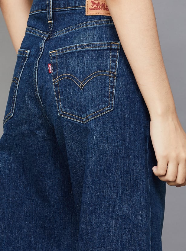 LEVI'S Dark Wash High-Rise Wide Leg Jeans