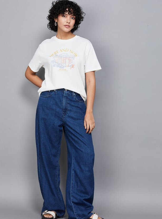 LEVI'S Solid Wide Leg Jeans