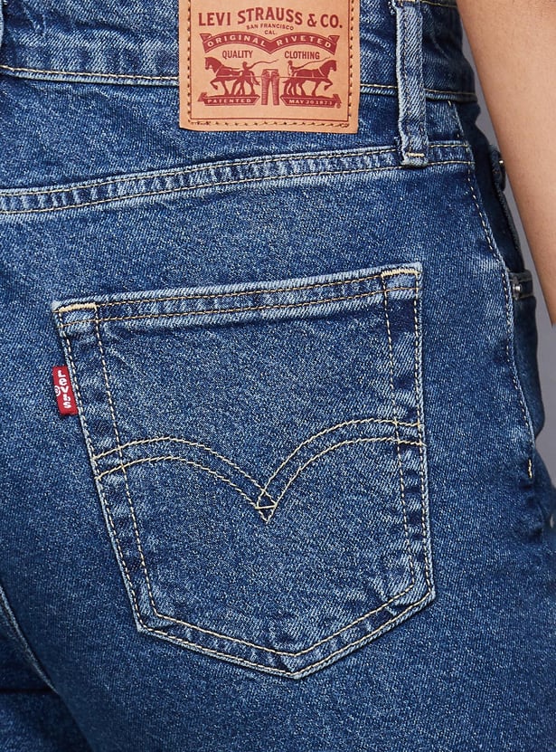 LEVI'S Solid High-Rise Flared Jeans