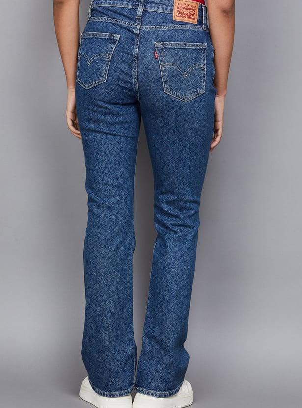 LEVI'S Solid High-Rise Flared Jeans