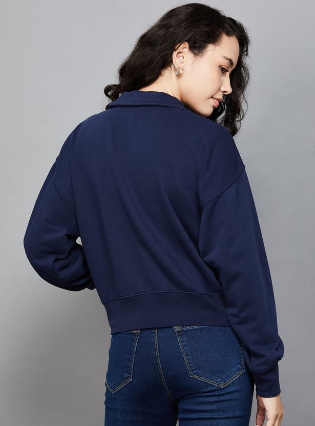 LEVI'S Solid Quarter-Zip Sweatshirt