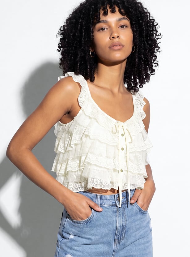 GINGER Lace Crop Top