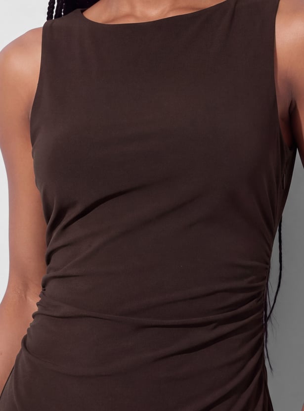 GINGER Solid Mini Dress