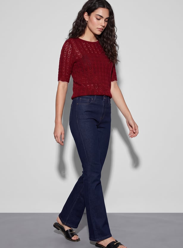 FAME FOREVER Dark Wash Bootcut Jeans