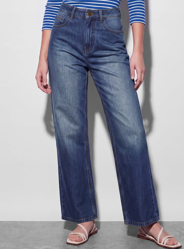FAME FOREVER Solid Relaxed Fit Jeans