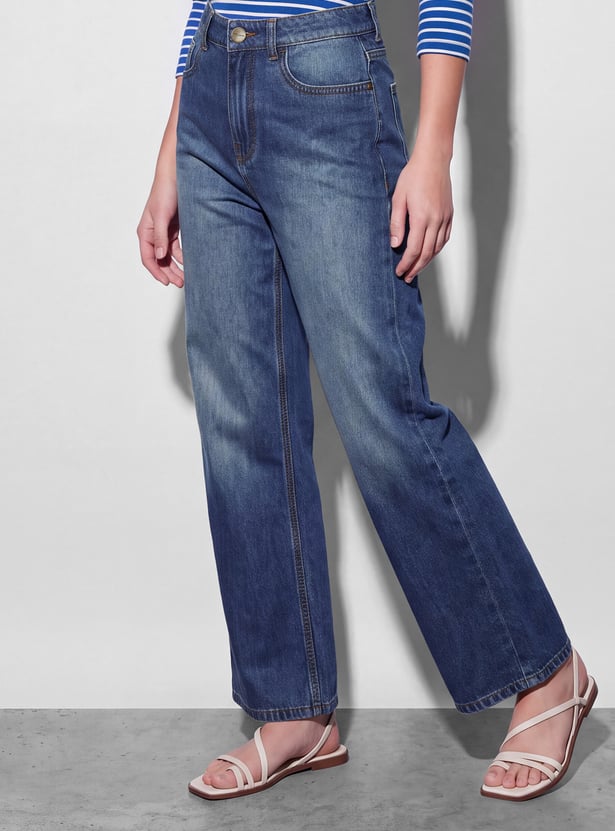 FAME FOREVER Solid Relaxed Fit Jeans