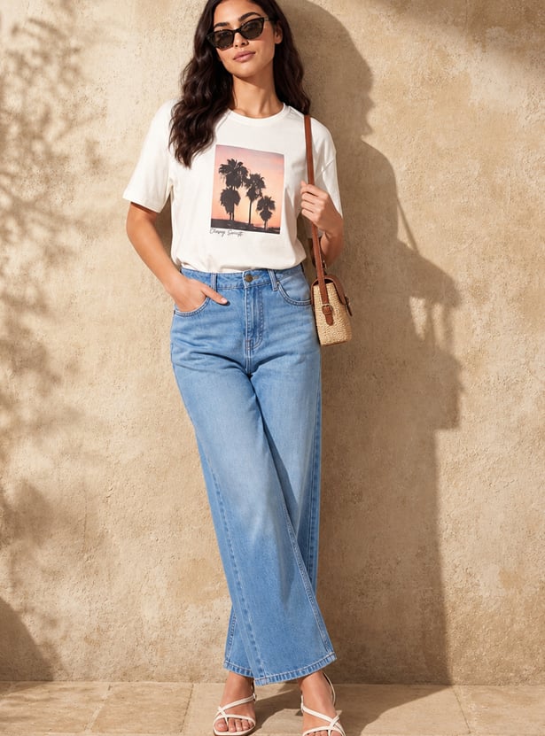FAME FOREVER Washed Relaxed Fit Jeans