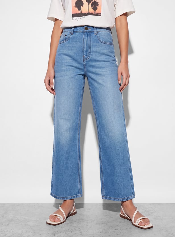 FAME FOREVER Washed Relaxed Fit Jeans