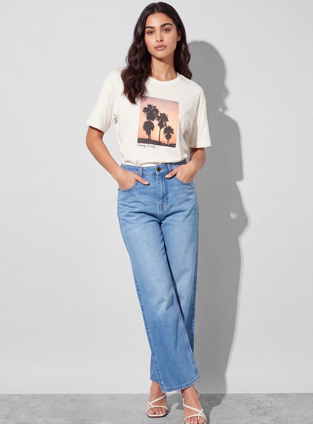 FAME FOREVER Washed Relaxed Fit Jeans