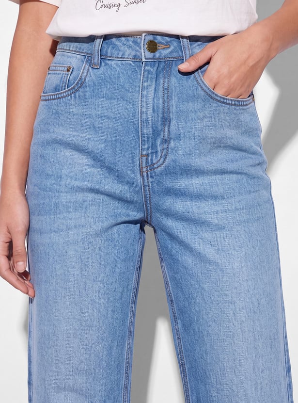 FAME FOREVER Washed Relaxed Fit Jeans