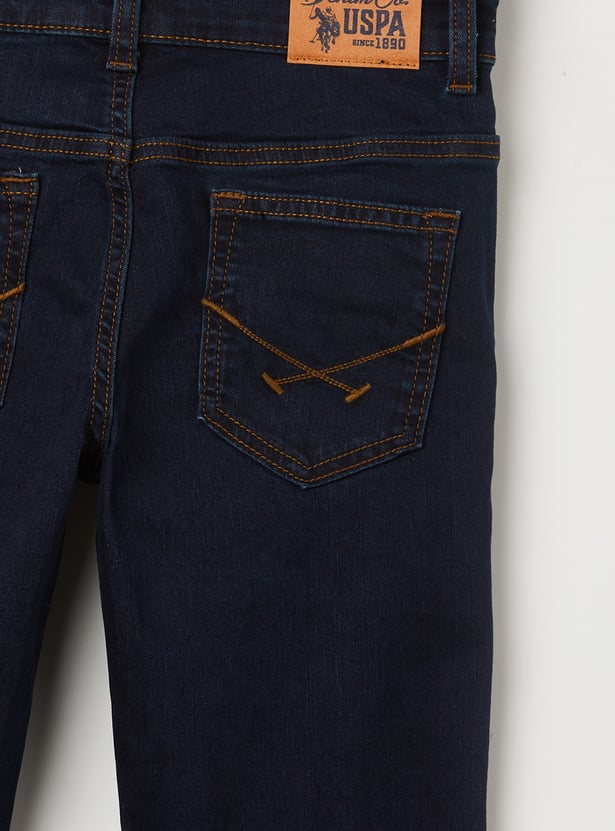 US POLO ASSN KIDS Boys Washed Slim Fit Jeans