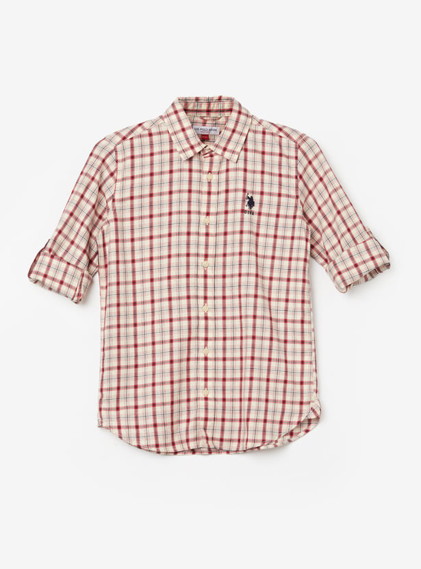 US POLO ASSN KIDS Boys Checked Shirts