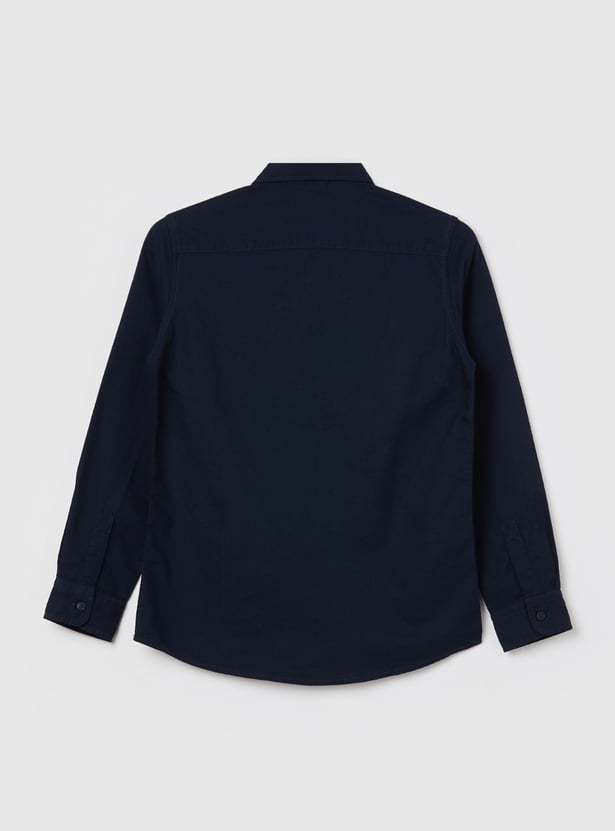 US POLO ASSN KIDS Boys Solid Full Sleeves Shirt