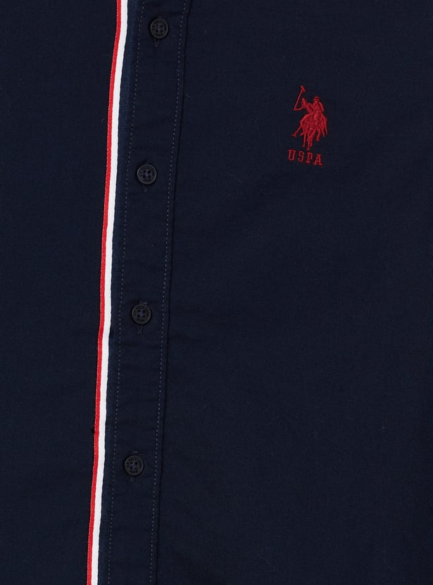 US POLO ASSN KIDS Boys Solid Full Sleeves Shirt