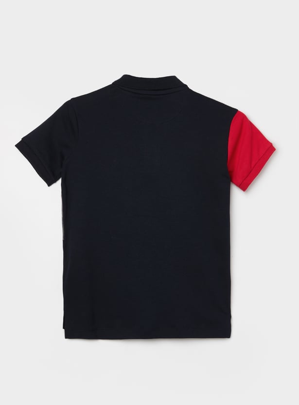 US POLO ASSN KIDS Boys Graphic Print Polo T-shirt