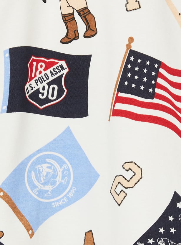 US POLO ASSN Kids Boys Printed Polo T-shirt