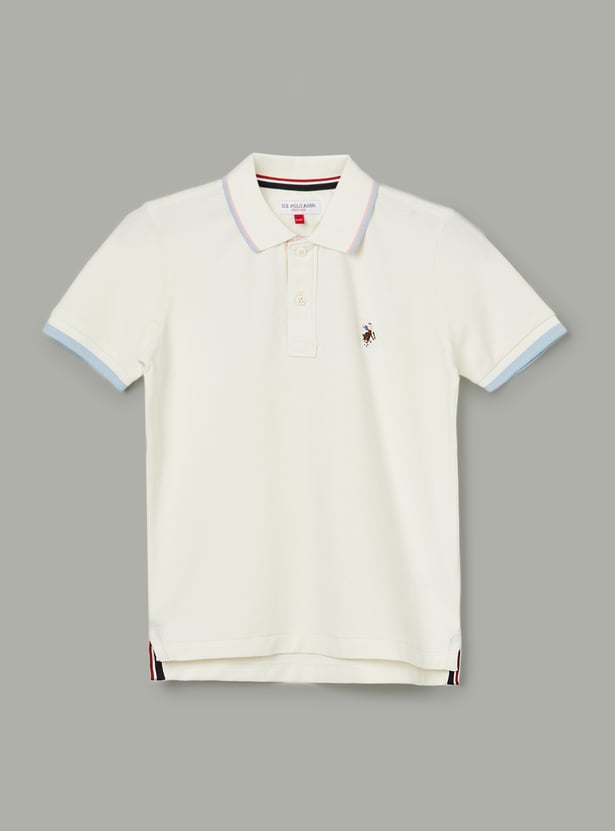US POLO ASSN KIDS Boys Solid Polo T-shirt