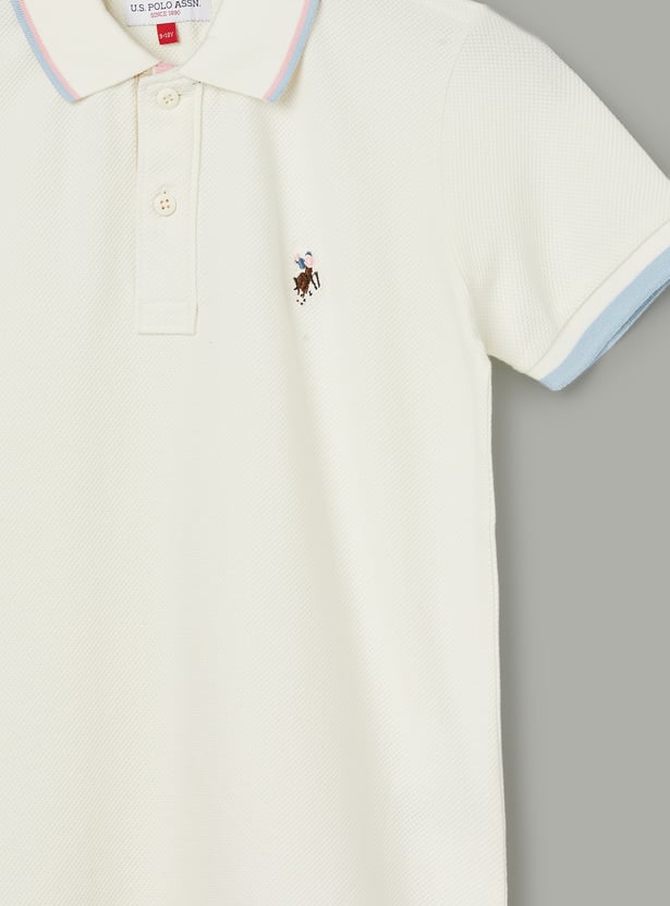 US POLO ASSN KIDS Boys Solid Polo T-shirt