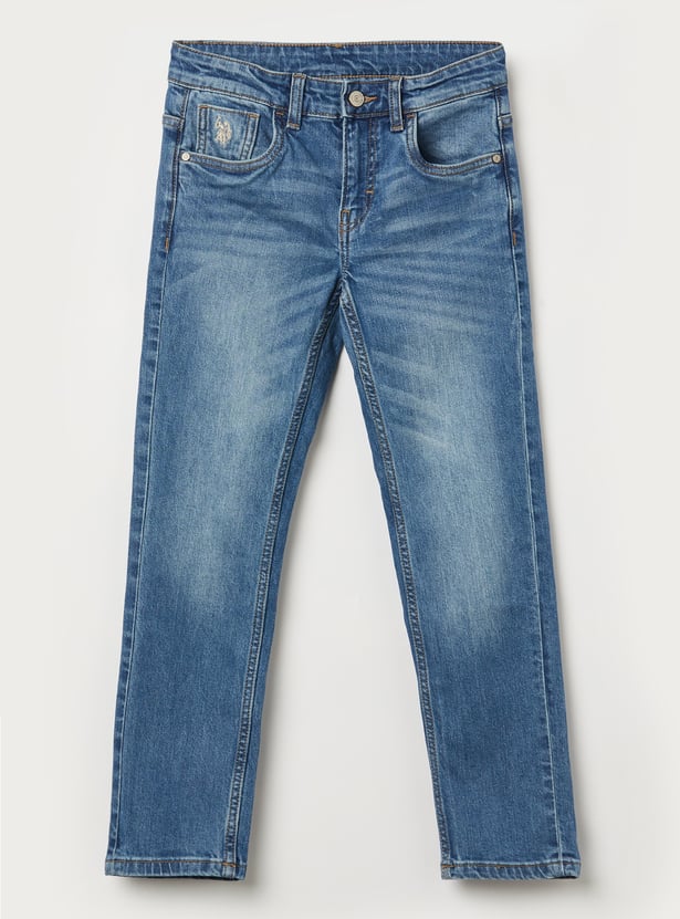 US POLO ASSN KIDS Boys Washed Slim Fit Jeans