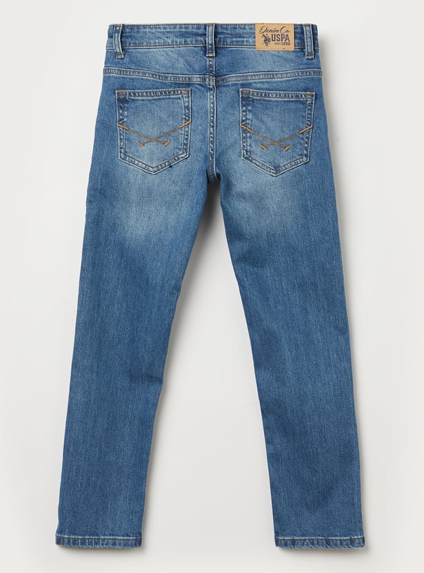US POLO ASSN KIDS Boys Washed Slim Fit Jeans