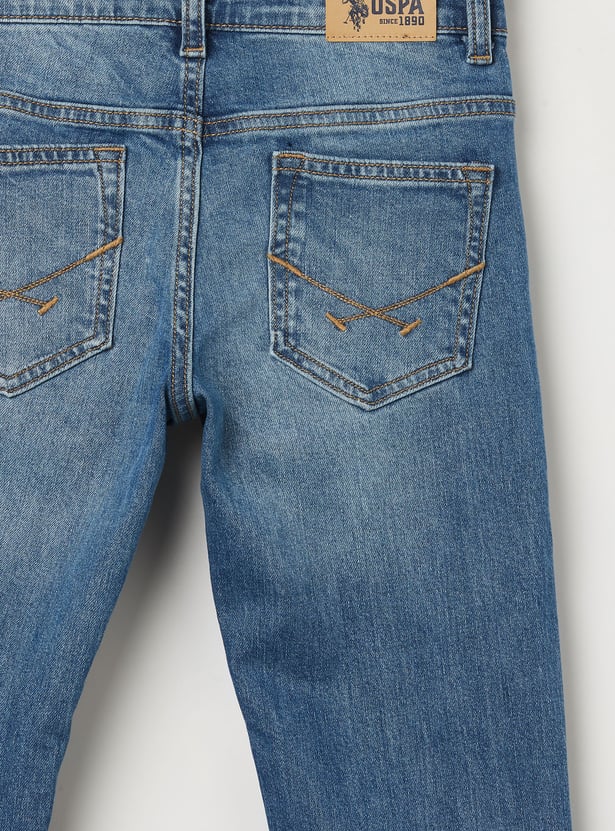 US POLO ASSN KIDS Boys Washed Slim Fit Jeans